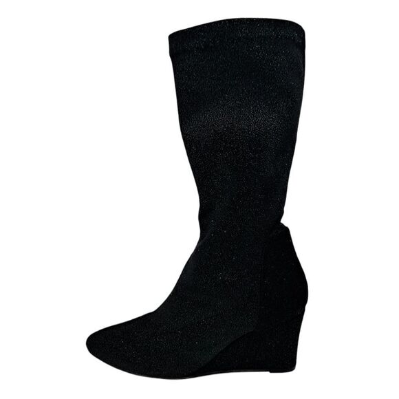 Free People Seville Slouchy Glam Wedge Boots Size 41 Black Multi - Picture 5 of 17